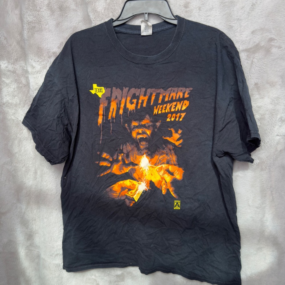 Texas Nightmare Weekend 2017 Graphic‎ Shirt Horror XL Black Scarecore Scary